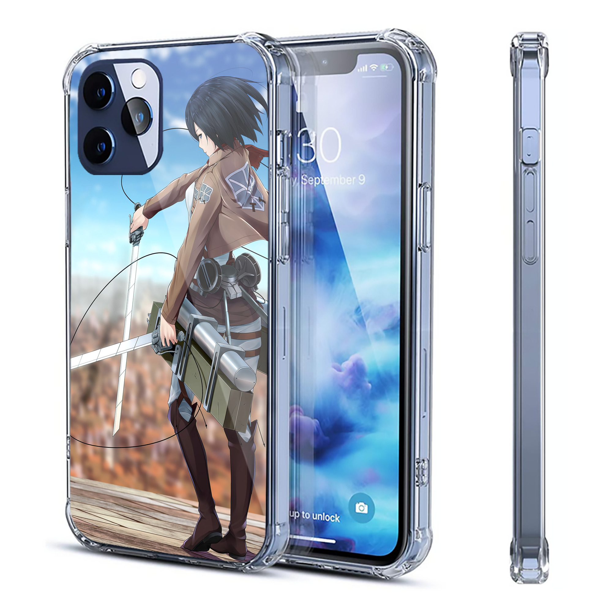 （画像用） 進撃の巨人 Attack on Titan 【iPhone 12シリーズ対応】透明スマホケース（クリアソフトケース）